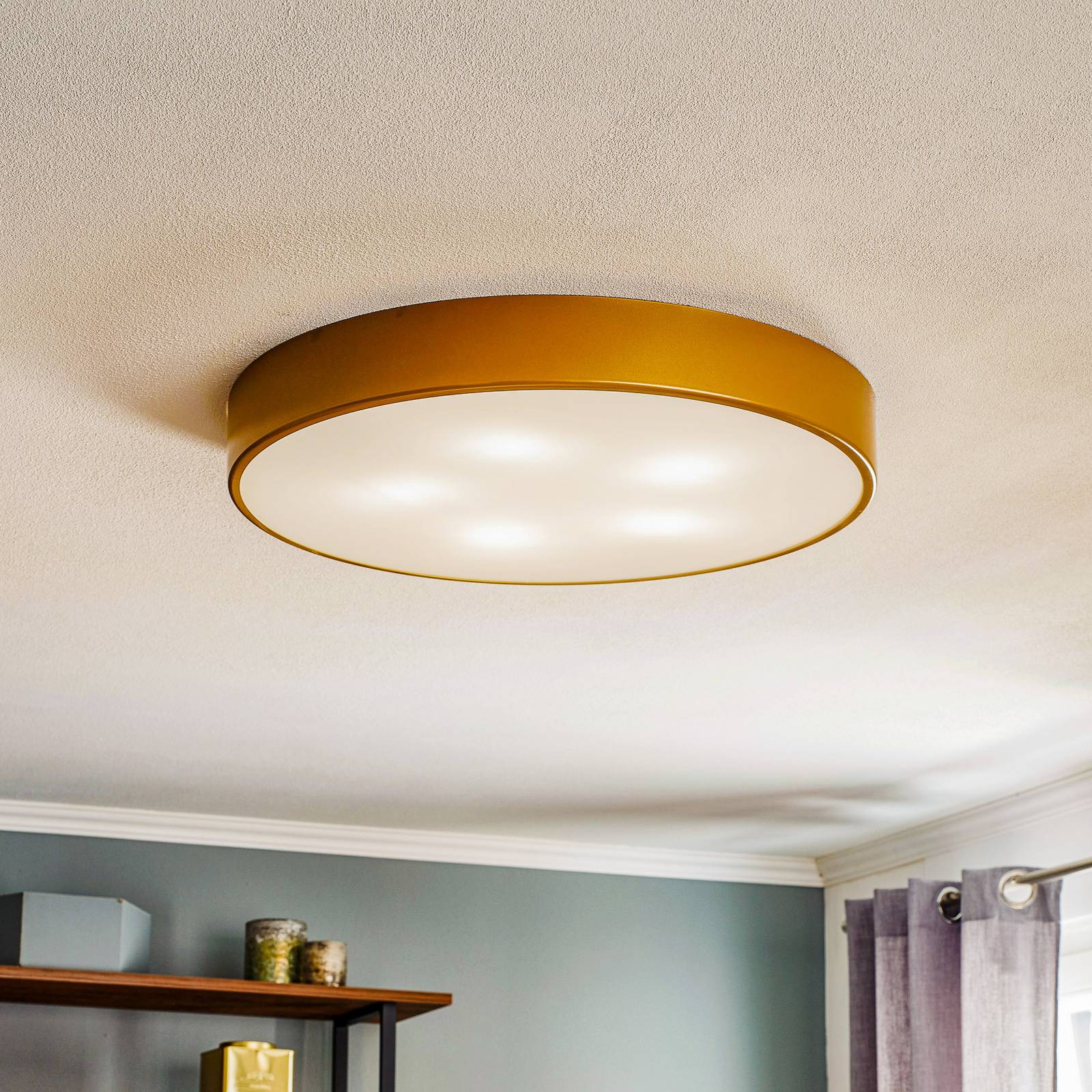 Deckenleuchte Cleo, Ø 60 cm, IP20, goldfarben, Metall, E27 Deckenleuchte Cleo, Ø 60 cm, IP20, goldfarben, Metall, E27 von TEMAR LIGHTING