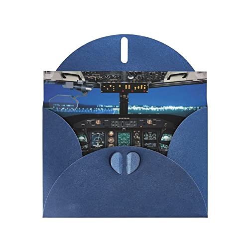 TEMKIN Flugzeug Cockpit Dankeskarten, Geburtstagskarten, Valentinstagskarten, Souvenirkarten und Party-Einladungen. von TEMKIN