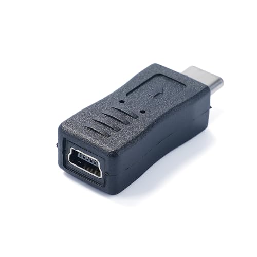 TEMOOUES Tragbarer Stecker, 5-polige Buchse auf Stecker, Adapter, 5-polig auf USB-Konverter, Lade-Datensynchronisation von TEMOOUES