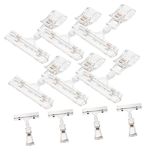 TEMPNAP 10Stücke Pack Doppelseitige Etikettenhalter Clips Transparente Preisschild Display Clips für Warenbeschilderung für Geschäfte Einzelhandelsgeschäfte und Supermärkte von TEMPNAP