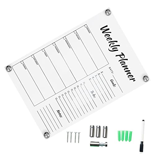 TEMPNAP 1Satz Wöchentlicher Planer Memo Board aus Abwischbare Handgeschriebene Notizen für Zuhause und Büro Dekoratives Display Board mit Pins und Marker TEMPNAP 1Satz Wöchentlicher Planer Memo Board aus Abwischbare Handgeschriebene Notizen für Zuhause und Büro Dekoratives Display Board mit Pins und Marker von TEMPNAP
