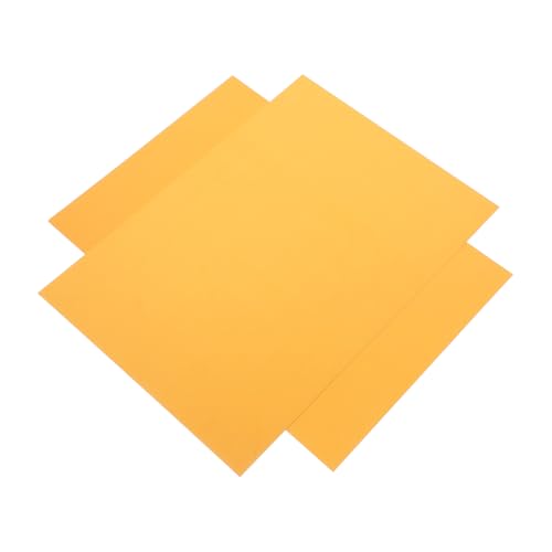 TEMPNAP 2 Stück Gravierte bedruckte Aluminiumplatte Vinyl-Jäten Vinyl-Aufkleberpapier Konstruktionspapier Cellophan Transferfolie farbiges Baupapier Wärmefolienstift farbige Folie Golden von TEMPNAP