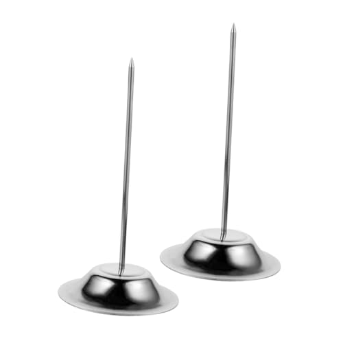 TEMPNAP 2 Stück Inserter Veranstalter Prüfen Quittungshalter Memohalter Für Den Schreibtisch Restaurantzubehör Geldscheinhalter Für Den Schreibtisch Ticketspitze Silver Rostfreier Stahl von TEMPNAP