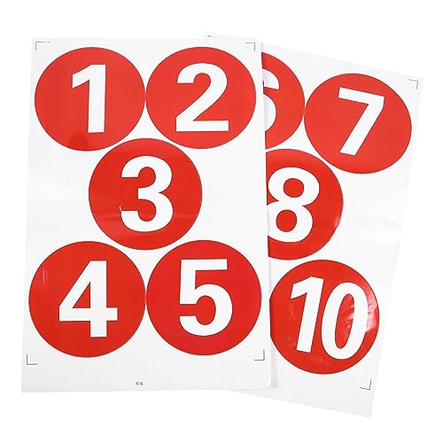 TEMPNAP 2Blätter Runde PVC Nummer Aufkleber Selbstklebend zur Einfachen Kennzeichnung von Hausnummern für Ihre Organisation TEMPNAP 2Blätter Runde PVC Nummer Aufkleber Selbstklebend zur Einfachen Kennzeichnung von Hausnummern für Ihre Organisation von TEMPNAP