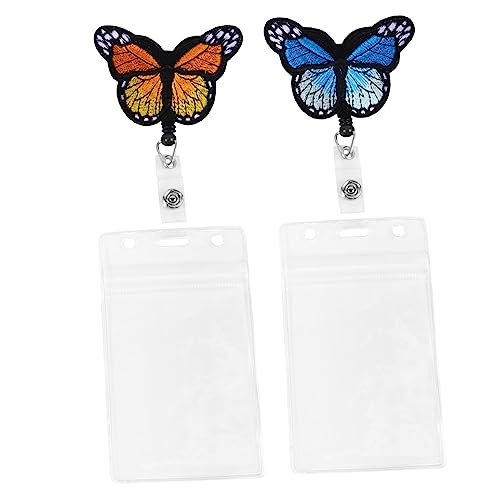 TEMPNAP 2Sätze Abzeichenclip Schmetterlingsdesign Ausziehbare Id Halter mit Bunten für Arbeitsausweis und Mitarbeiterkarten Langlebiges TEMPNAP 2Sätze Abzeichenclip Schmetterlingsdesign Ausziehbare Id Halter mit Bunten für Arbeitsausweis und Mitarbeiterkarten Langlebiges von TEMPNAP