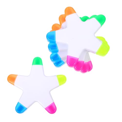 TEMPNAP 5Stücke Sternförmiger Fluoreszierender Highlighter Stift Textmarker für Kreative Notizen für Studium Büro und Freizeit Leicht zu Verwenden Glatte TEMPNAP 5Stücke Sternförmiger Fluoreszierender Highlighter Stift Textmarker für Kreative Notizen für Studium Büro und Freizeit Leicht zu Verwenden Glatte von TEMPNAP