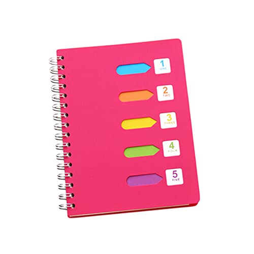 TEMPNAP Farbiger Spiralblock Notizbuch mit Seitlicher Spirale Notizbuch für Studenten Tagebuch und Kreative Projekte für Schule Büro und Reisen Rosé von TEMPNAP