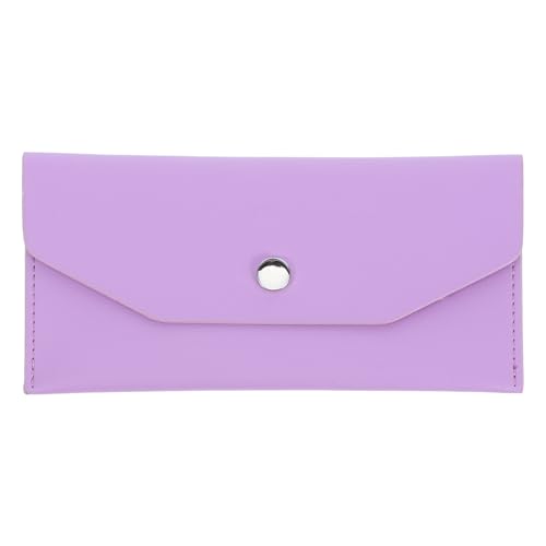 TEMPNAP Geldbörse Mit Geldumschlag Geldbeutel Für Damen Quittungsumschlag Bargeld-stuffing-ordner Umschlagbrieftaschen Für Damen Brieftasche Mit Geldumschlag Geldfach Pu-leder Violet von TEMPNAP