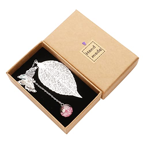 TEMPNAP Getrocknetes Blumen-Lesezeichen Name Büro Schulmaterial süßes stationäres Markierungen Schule Kreativ Schreibwaren Schulbedarf Schülern Briefpapier Kupfer Rosa von TEMPNAP