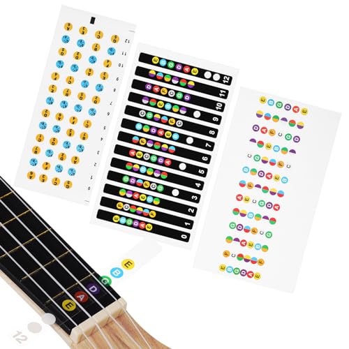 TEMPNAP Gitarre Griffbrett Notendiagramm Instrument Fret-datei Gitarrentuner Gitarren-tuner-clip Bass Vinyl Gitarrennuss-dateien Gitarren-bundkrönungsfeile Akustisch Gitarrenzubehör Papier von TEMPNAP