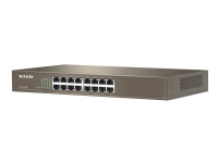 Tenda TEF1016D, Unmanaged, Fast Ethernet (10/100), Vollduplex, Rack-Einbau von TENDA