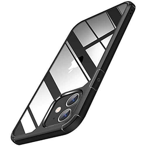 TENDLIN Kompatibel mit iPhone 11 Hülle (Vergilbungsfrei) Crystal Clear Transparent Stoßfest Handyhülle iPhone 11 6,1 Zoll Schutzhülle - Schwarz von TENDLIN