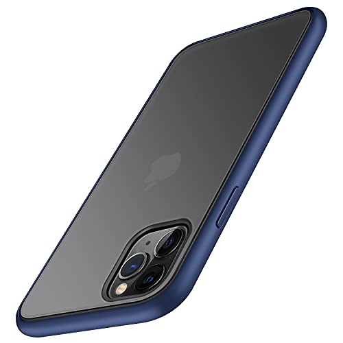 TENDLIN Kompatibel mit iPhone 11 Pro Hülle Matte Transluzent Kratzfest PC Rückseite und TPU Stoßstange Schutz Handyhülle iPhone 11 Pro - Blau von TENDLIN