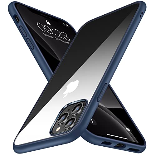 TENDLIN Kompatibel mit iPhone 11 Pro Hülle Vergilbungsfrei Harte Transparent PC Rückseite und Weiche Silikon Stoßstange Extrem Dünn Handyhülle iPhone 11 Pro - Blau von TENDLIN