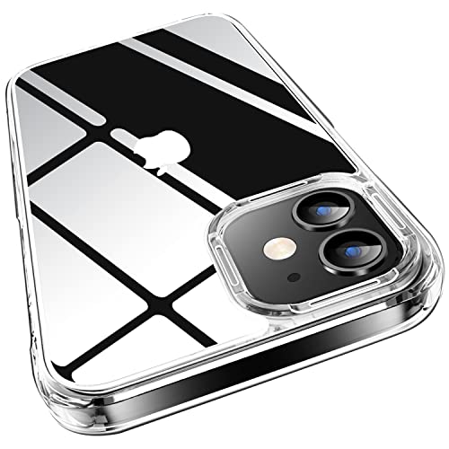 TENDLIN Kompatibel mit iPhone 12 Hülle/iPhone 12 Pro Hülle Kristallklar Harter Rückseite und Weicher Stoßfänger iPhone 12 Handyhülle/iPhone 12 Pro Handyhülle - Transparent von TENDLIN