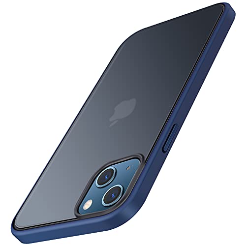 TENDLIN Kompatibel mit iPhone 13 Hülle Matt Translucent Kratzfest PC Rückseite und TPU Stoßstange Schutz Handyhülle iPhone 13 - Blau von TENDLIN