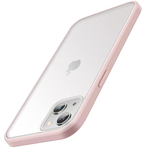 TENDLIN Kompatibel mit iPhone 14 Hülle Matt Translucent Kratzfest PC Rückseite und TPU Stoßstange Schutz Handyhülle iPhone 14 - Rosa von TENDLIN