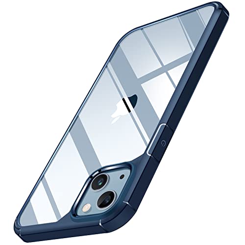 TENDLIN Kompatibel mit iPhone 14 Plus Hülle (Vergilbungsfrei) Crystal Clear Transparent Stoßfest Handyhülle iPhone 14 Plus 6,7 Zoll Schutzhülle - Blau von TENDLIN