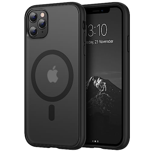 TENDLIN Magnetisch Hülle Kompatibel mit iPhone 11 Pro Hülle, Kompatibel mit MagSafe Matt Translucent Kratzfest PC Rückseite und TPU Stoßstange Schutz Handyhülle iPhone 11 Pro - Schwarz TENDLIN Magnetisch Hülle Kompatibel mit iPhone 11 Pro Hülle, Kompatibel mit MagSafe Matt Translucent Kratzfest PC Rückseite und TPU Stoßstange Schutz Handyhülle iPhone 11 Pro - Schwarz von TENDLIN