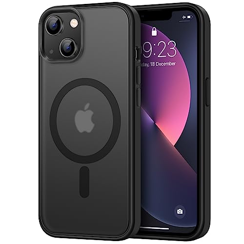 TENDLIN Magnetisch Hülle Kompatibel mit iPhone 13 Mini Hülle, Kompatibel mit MagSafe Matt Translucent Kratzfest PC Rückseite und TPU Stoßstange Schutz Handyhülle iPhone 13 Mini - Schwarz TENDLIN Magnetisch Hülle Kompatibel mit iPhone 13 Mini Hülle, Kompatibel mit MagSafe Matt Translucent Kratzfest PC Rückseite und TPU Stoßstange Schutz Handyhülle iPhone 13 Mini - Schwarz von TENDLIN