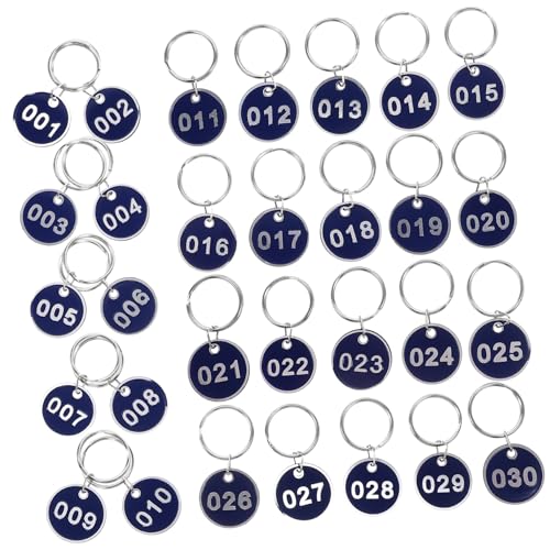30 Stück Nummernschild-schlüsselanhänger Runde Schlüsselanhänger Zur Identifikation -30 30 Stück Nummernschild-schlüsselanhänger Runde Schlüsselanhänger Zur Identifikation -30 von TENDYCOCO