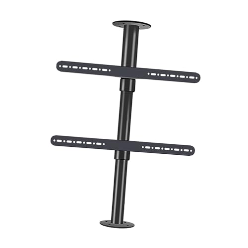 TENGJU LCD-TV-Halterung, um 360 Grad drehbar, drehbar, neigbar, passend für 81,3–190,5 cm (32–75 Zoll) verstellbare Decken-TV-Halterung, unterstützt Lochabstand innerhalb von 600 x 400 mm von TENGJU