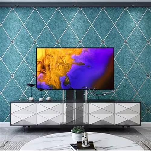 TENGJU Motorisierter TV-Halterungsständer – TV-Bodenständer, teleskopisch, höhenverstellbar, automatisches Anheben, TV-Ständer, für 94-190 cm (37-75 Zoll) Fernseher, unterstützt Lochabstand innerhalb von TENGJU