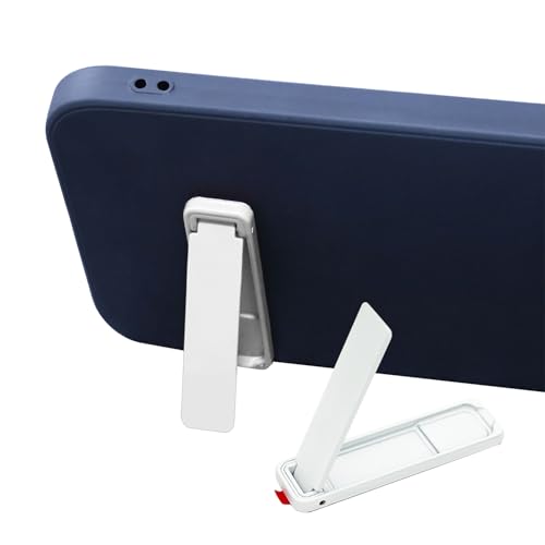 TENOC Handy-Ständer, universal, tragbar, haftend, vertikaler und horizontaler Ständer, verstellbare Halterung für Handyhülle, 2 Stück, Weiß von TENOC