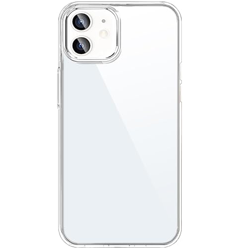 TENOC Handyhülle Kompatibel für iPhone 12/12 Pro, Crystal Clear Cases Stoßfest Schutzhülle Bumper Slim Cover 6.1 Zoll von TENOC