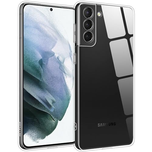 TENOC Handyhülle für Samsung Galaxy S21+ Plus 5G, transparente Hülle, stoßfest, schützende Bumper, schlanke Abdeckung von TENOC