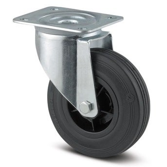 TENTE 3470 PVJ 080 P62 Schwenkrolle, schwarz, 80 mm von TENTE