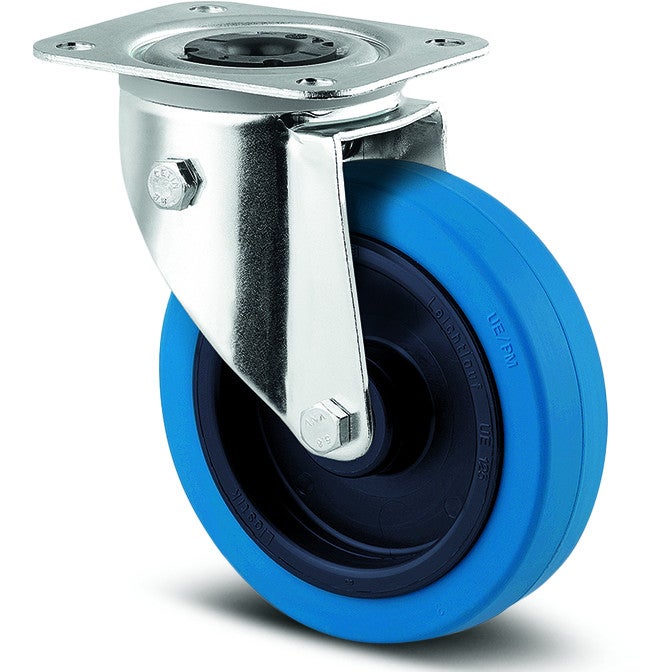 TENTE 360 Blue Wheel Castor with Directional Lock, 100mm von TENTE