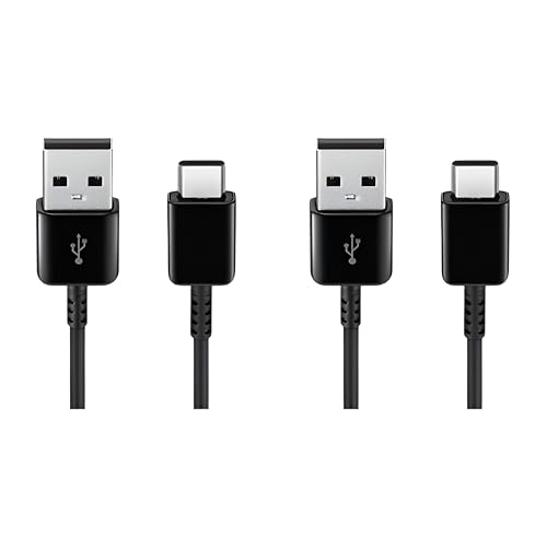 TEQY USB-Kabel Typ C, 80 cm, kompatibel mit Samsung Galaxy, 2 Stück, Schwarz von TEQY