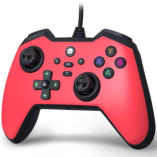 TERIOS Controller Kompatibel mit Xbox One/Xbox Series X/S/Windows10,Xbox One Wired Controller für Dual Vibration,3D-Joystick Kalibrierung,Turbo Funktion,Auswechselbare Gesichtsschale von TERIOS