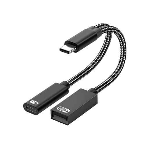 TERNCOEW Typ C auf USB-A-Buchse und Ladekabel, 60 W, Schnellladeadapter, Aluminium-Ladeadapter für Handy und Tablet TERNCOEW Typ C auf USB-A-Buchse und Ladekabel, 60 W, Schnellladeadapter, Aluminium-Ladeadapter für Handy und Tablet von TERNCOEW