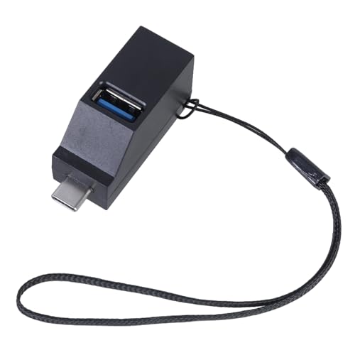 USB-C-auf-USB-Hubs, 1 USB 3.0 und 2 USB-2.0-Anschlüsse für einfachen Anschluss von Geräten an Laptops, Desktops und Tablets von TERNCOEW