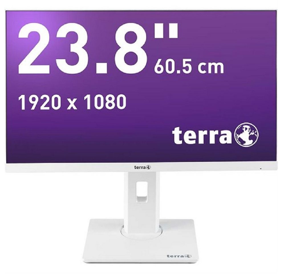 TERRA LCD/LED 2463W PV white LCD-Monitor (1920 x 1080 px, Full-HD, 5 ms Reaktionszeit, Farbe Weiß, 1x HDMI, 1x Displayport, VESA, IPS) von TERRA