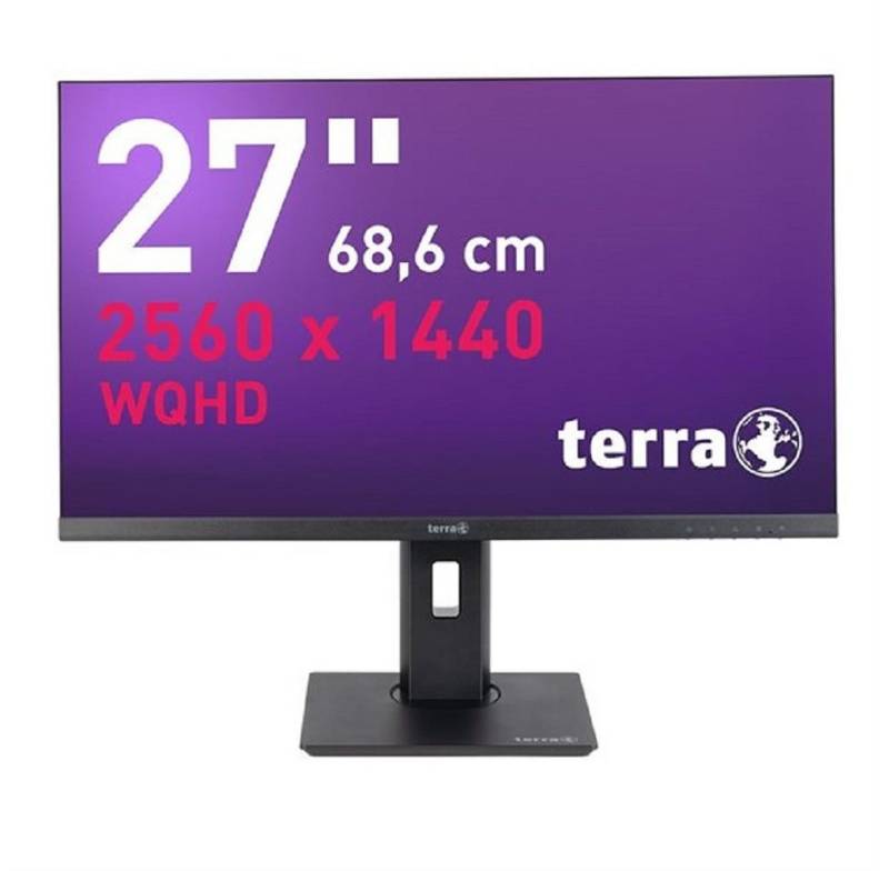 TERRA LCD/LED 2775W PV schwarz LED-Monitor (2560 x 1440 (WQHD), 5 ms Reaktionszeit, WQHD, USB-C,DP,HDMI) von TERRA