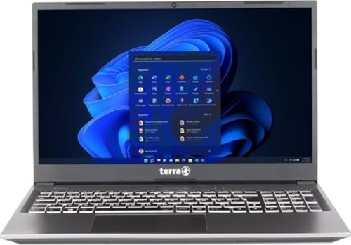 TERRA Mobile 1517 i7-1255U Windows 11 Pro Intel Core i7 16GB RAM 1TB SSD HDMI LTE-aufrüstbar Dunkelgrau Iris XE Graphics flaches Notebook 15.6" Dockingstationanschluss Wortmann AG von TERRA