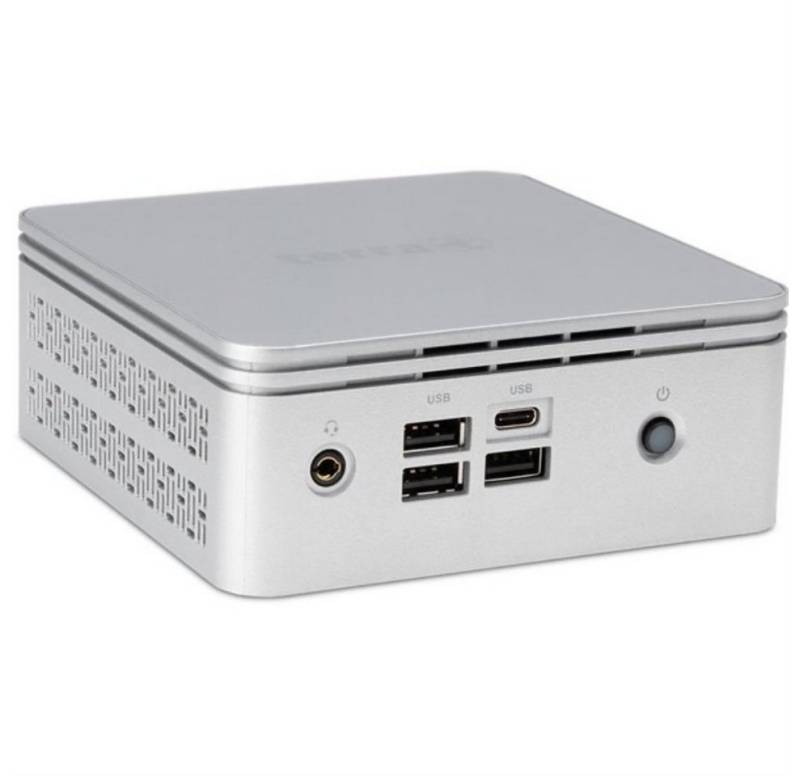 TERRA PC-Micro 6000_V4 GREENLINE Barebone-PC (Intel Core i5, Intel HD Graphics 620, 8 GB RAM, passiver CPU-Kühler, Farbe Weiß) von TERRA