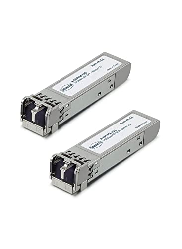 TERRAMASTER 10GBase-SR SFP+ Transceiver A-SFFPM2-10G, 10G 850nm MMF, bis zu 300 Meter, Kompatibel mit TerraMaster NAS T9-450, T12-450, U8-450, U12-450, 2er Pack TERRAMASTER 10GBase-SR SFP+ Transceiver A-SFFPM2-10G, 10G 850nm MMF, bis zu 300 Meter, Kompatibel mit TerraMaster NAS T9-450, T12-450, U8-450, U12-450, 2er Pack von TERRAMASTER