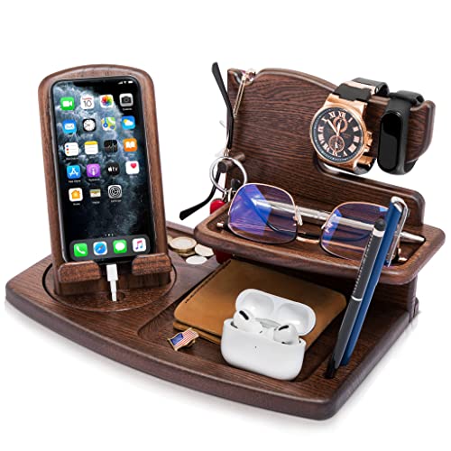 TESLYAR Schreibtisch Organizer Holz & Handy Ständer Drehbar Braun für Büro Aufbewahrung & Organisation/Herren Geschenke Weihnachten, Männer Geschenke Geburtstag, Geschenkideen für Männer & Frauen TESLYAR Schreibtisch Organizer Holz & Handy Ständer Drehbar Braun für Büro Aufbewahrung & Organisation/Herren Geschenke Weihnachten, Männer Geschenke Geburtstag, Geschenkideen für Männer & Frauen von TESLYAR