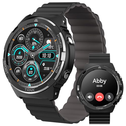 TESOFIT Smartwatch Herren/Damen mit Telefonfunktion, Fitness Tracker mit 70 Sportmodi, 24/7 Pulsmesser,Schlafmonitor,SpO2, Zyklusüberwachung,IP69 Wasserdicht,50 Tage Akkulaufzeit, KI-Sprachassistent von TESOFIT