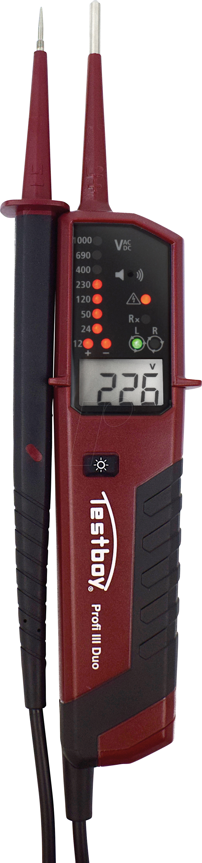 TESTBOY PRO3DUO - Spannungsprüfer Profi III DUO, 6 - 1000 V AC, 6 - 1500 V DC von TESTBOY
