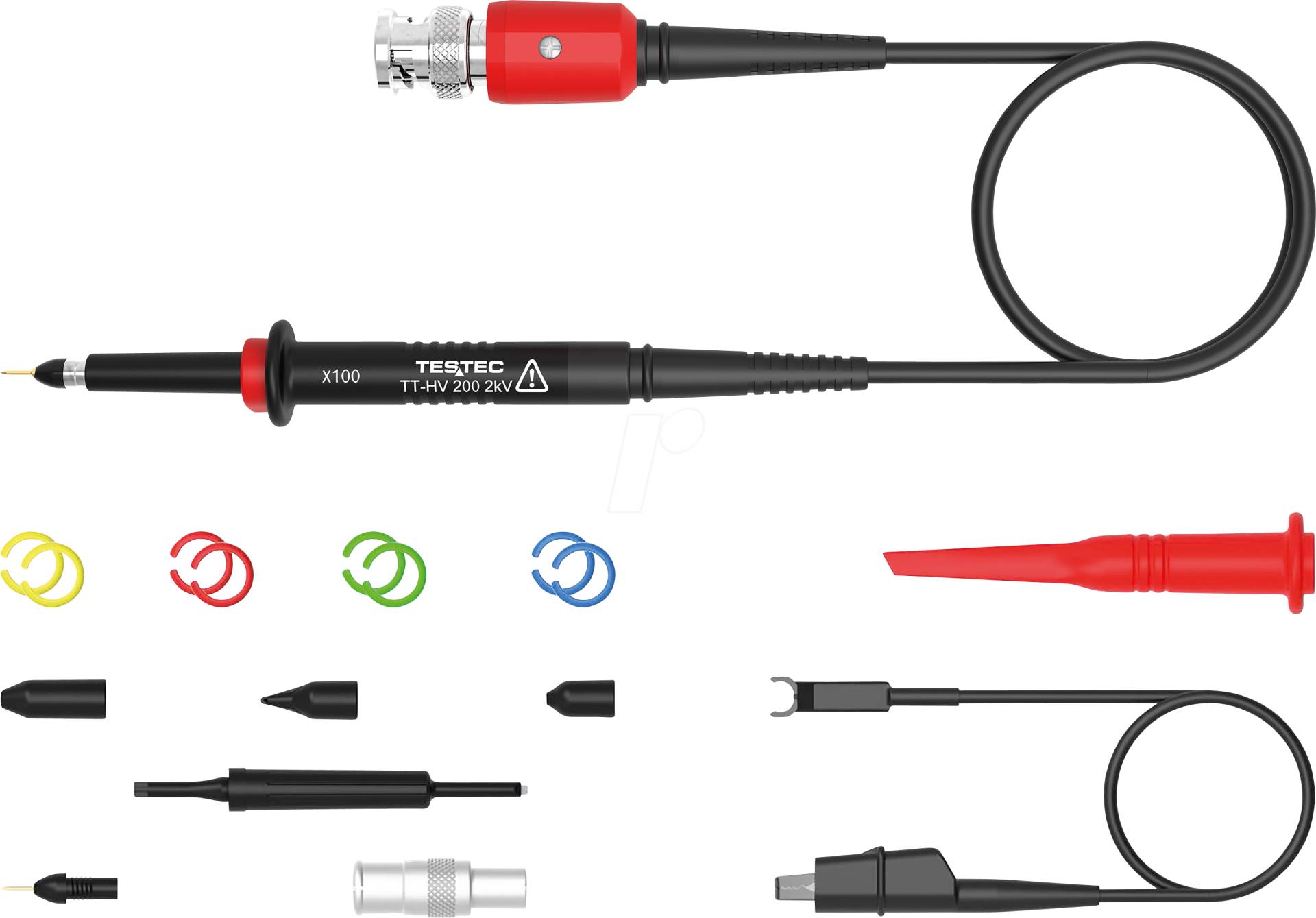 TT-HV 200 - Modulartastkopf, 100:1, 2 kV, 300 MHz, 1,2m von TESTEC