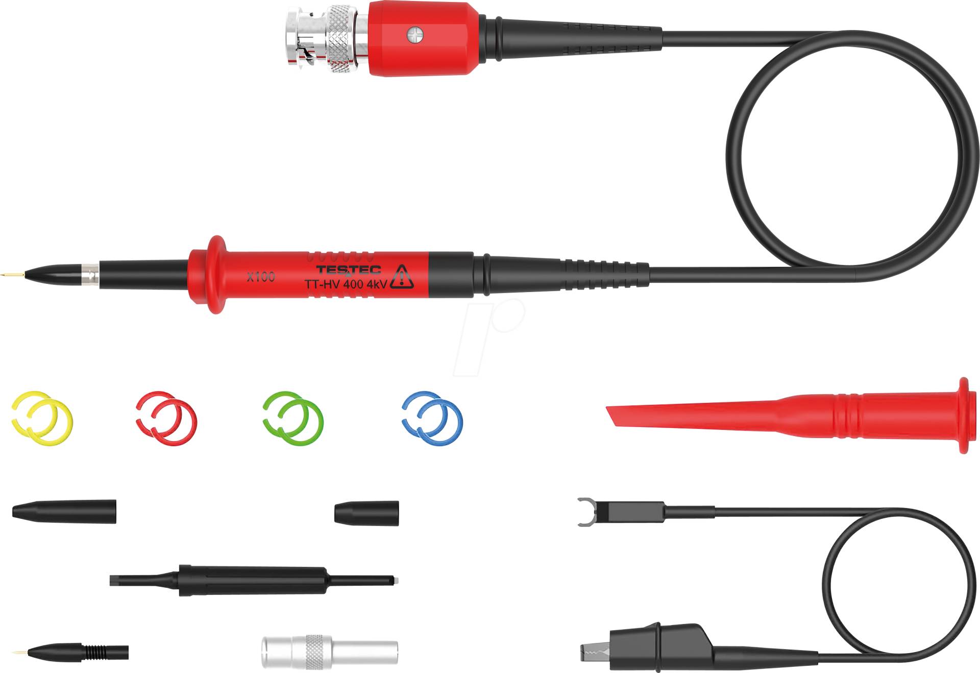 TT-HV 400 - Modulartastkopf, 100:1, 4 kV, 300 MHz, 1,2m von TESTEC