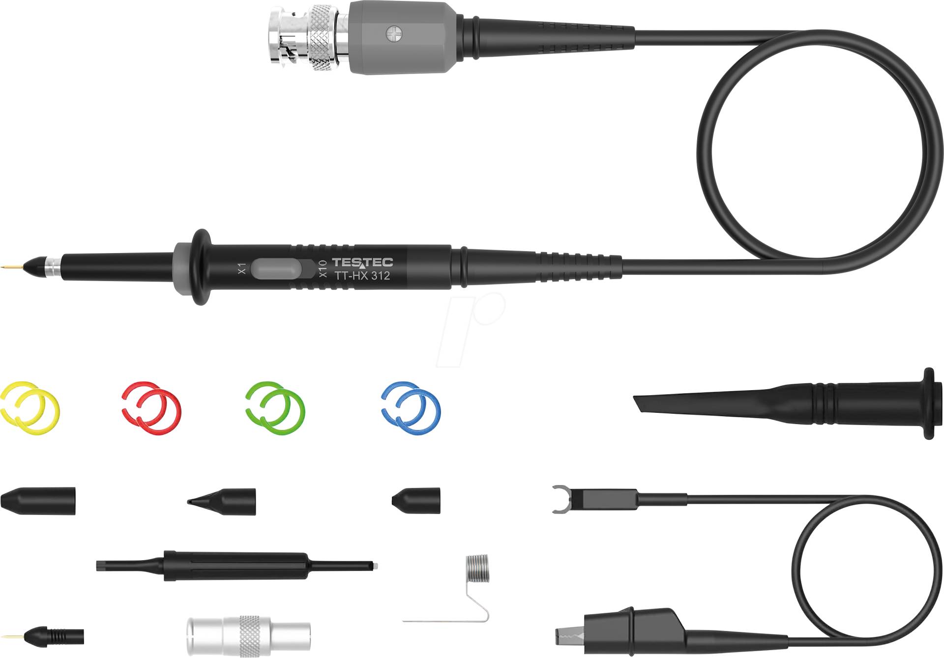 TT-HX 312 - Oszilloskoptastkopf, 1:1, 10/350MHz, 1,2 m von TESTEC