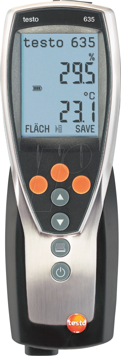 TESTO 0560 6351 - Digital-Thermometer testo 635-1, -200 bis +1370 °C, Feuchtemessu von TESTO