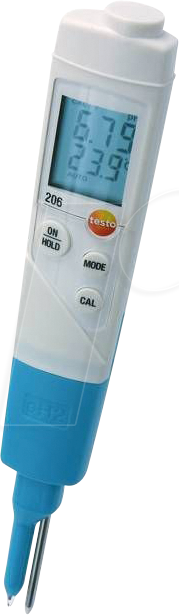 TESTO 0563 2062 - pH-Messgerät testo 206-pH2, 0,0 bis 14,0 pH von TESTO