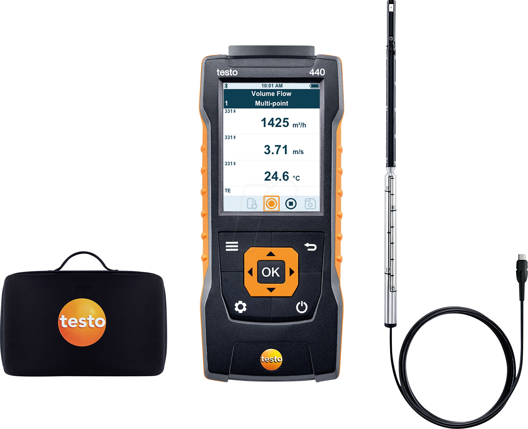 TESTO 0563 4400 - Messgeräteset zur Klimamessung, testo 440 Hitzdraht-Set von TESTO